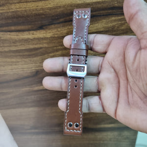 Indianleathercraft Watch Bands Handmade IWC brown leather strap