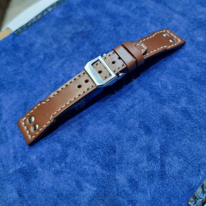 Indianleathercraft Watch Bands Handmade IWC brown leather strap