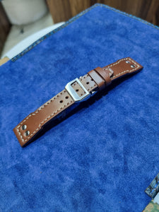 Indianleathercraft Watch Bands Handmade IWC brown leather strap
