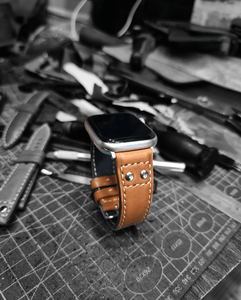 Indianleathercraft Watch Bands Handmade leather apple watch strap