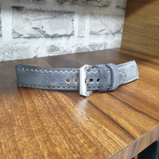 Indianleathercraft Watch Bands Handmade suede leather panerai strap