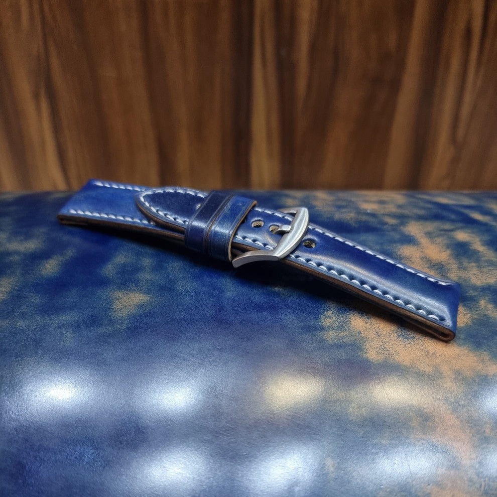 Shell Cordovan leather watch strap - Indianleathercraft
