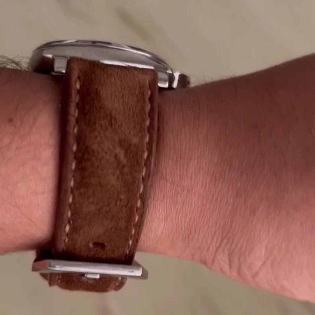 Indianleathercraft Watch Bands Suede leather strap for panerai