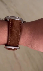 Indianleathercraft Watch Bands Suede leather strap for panerai
