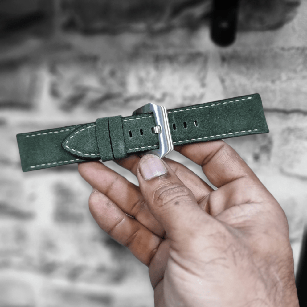 Indianleathercraft Watch Bands Suede leather strap for panerai