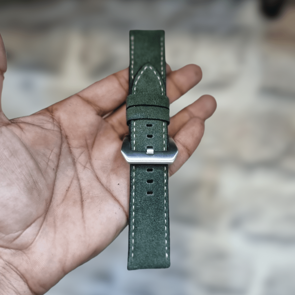 Indianleathercraft Watch Bands Suede leather strap for panerai